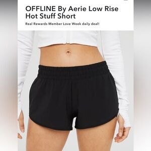OFFLINE By Aerie Low Rise Hot Stuff Short - size M - Black. Athletic shorts